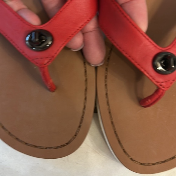 Coach Red Flip Flops - Picture 3 of 4